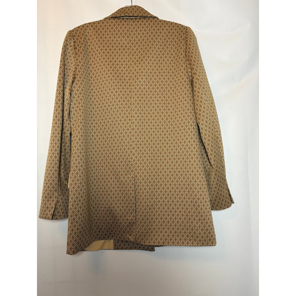 NWT ESQUALO Diamond Print Blazer Jacket Womens 6 Dutch Made Old Money Academia - Picture 8 of 8